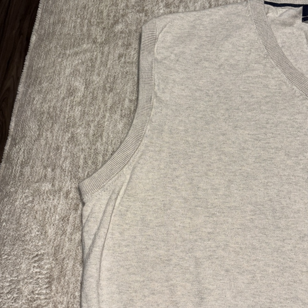 Men's XXL Nautica Oatmeal sleeveless sweater vest V neck - Picture 3 of 6